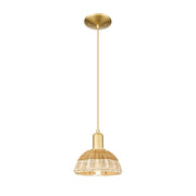 Innovations NB Dome 1Lt 8" Cord Mini Pendant/GD/NF - 716-1P-SG-NBD2-75-NAT