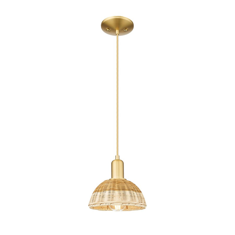 Innovations NB Dome 1Lt 8" Cord Mini Pendant/GD/NF - 716-1P-SG-NBD2-75-NAT