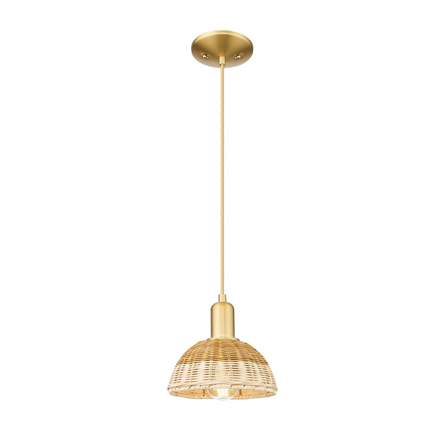 Innovations NB Dome 1Lt 8" Cord Mini Pendant/GD/NF - 716-1P-SG-NBD2-75-NAT