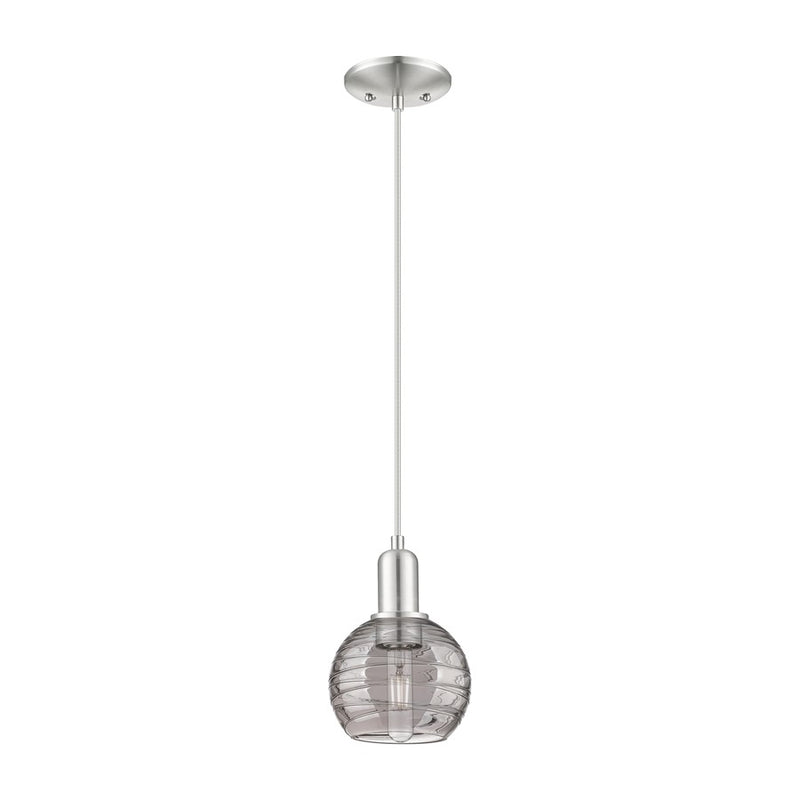 Innovations Athens DS 1Lt 6" Cord Mini Pendant, SN/SDS - 716-1P-SN-G1213-6SM