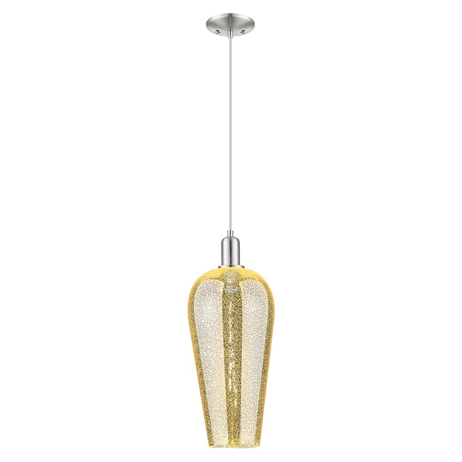 Innovations Chelsea 8" Cord Mini Pendant, SN/Merc - 716-1P-SN-G456-8ME