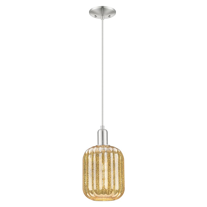 Innovations Preston 7" Jar Cord Mini Pendant, SN/Merc - 716-1P-SN-G460-7ME