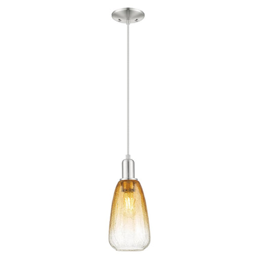 Innovations Brookhaven Almond 6" Cord Mini Pendant, SN/AM - 716-1P-SN-G480-6AM