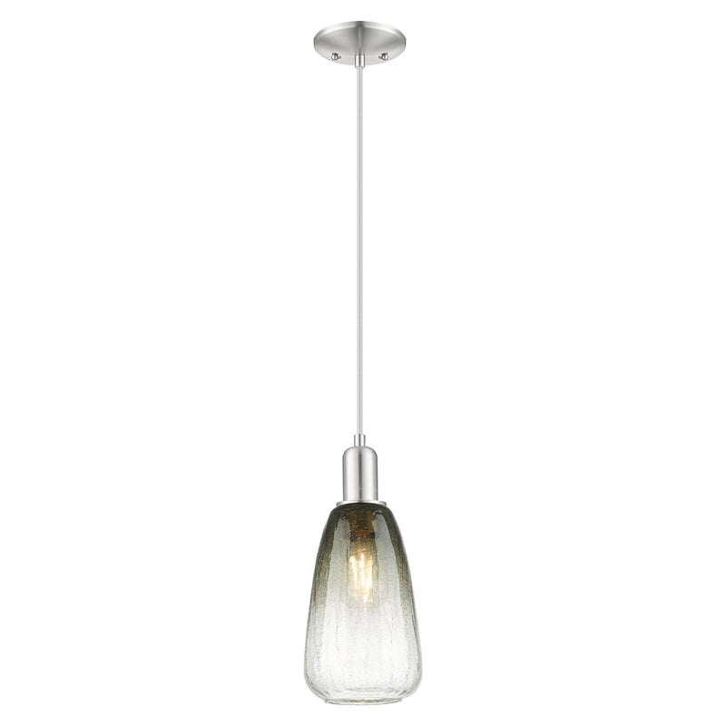 Innovations Brookhaven Almond 6" Cord Mini Pendant, SN/ST - 716-1P-SN-G480-6SL