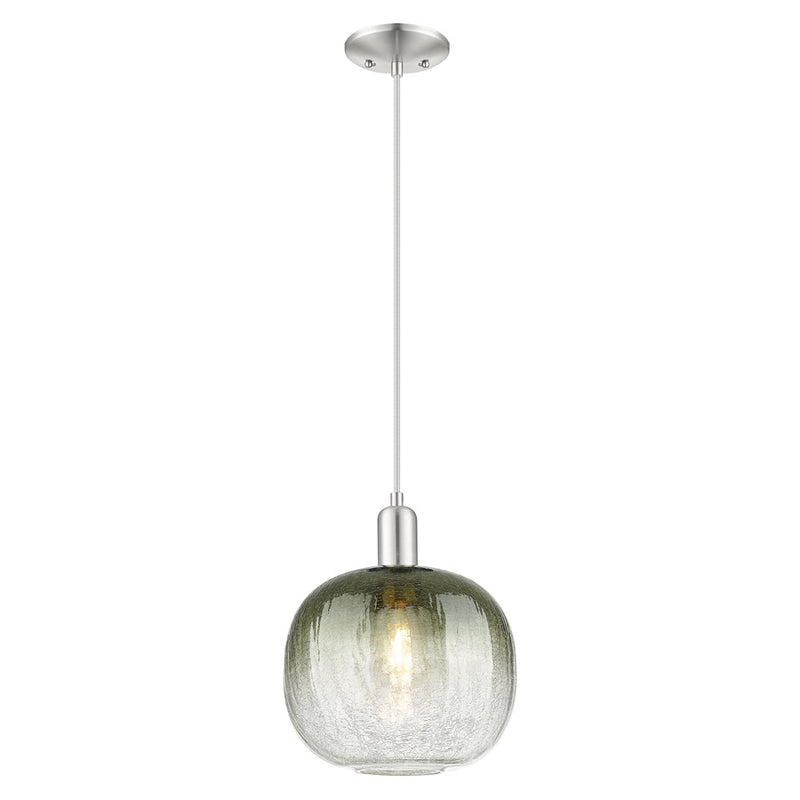 Innovations Brookhaven Sphere 10" Cord Mini Pendant, SN/ST - 716-1P-SN-G481-10SL