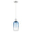 Innovations Brookhaven Cloche 7" Cord Mini Pendant, SN/Blue - 716-1P-SN-G482-7SB