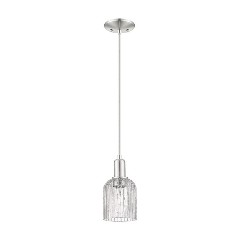 Innovations Bridal Veil 1Lt 5" Cord Mini Pendant, SN/Clear - 716-1P-SN-G559-5CL