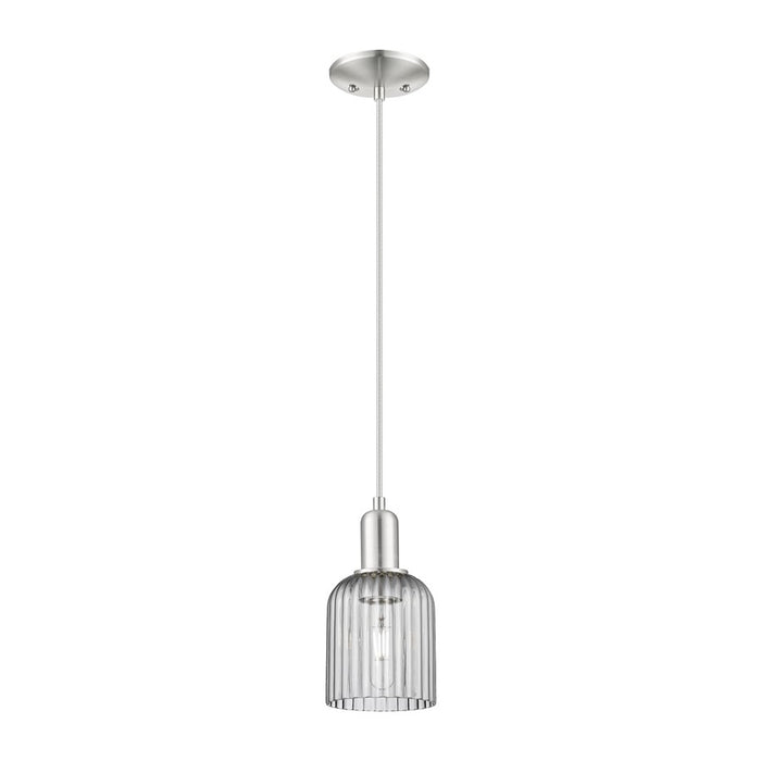 Innovations Bridal Veil 1Lt 5" Cord Mini Pendant, SN/Smoke - 716-1P-SN-G559-5SM