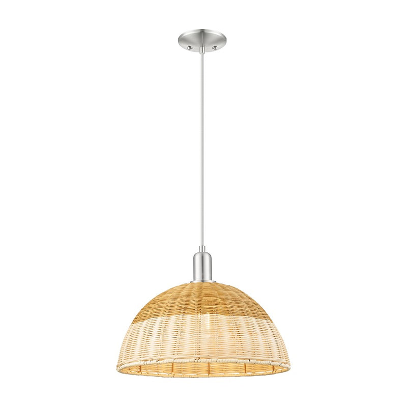 Innovations NB Dome 1Lt Cord Mini Pendant/16" SN/NF - 716-1P-SN-NBD2-16-NAT