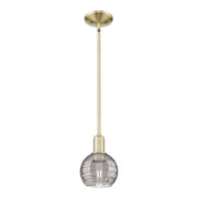 Innovations ADS 1Lt 6" Stem Mini Pendant, AB/SM - 716-1S-AB-G1213-6SM