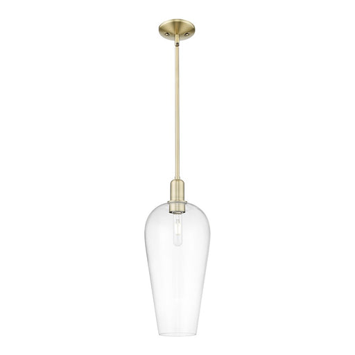 Innovations Chelsea 1Lt 8" Stem Mini Pendant, AB/Clear - 716-1S-AB-G456-8CL
