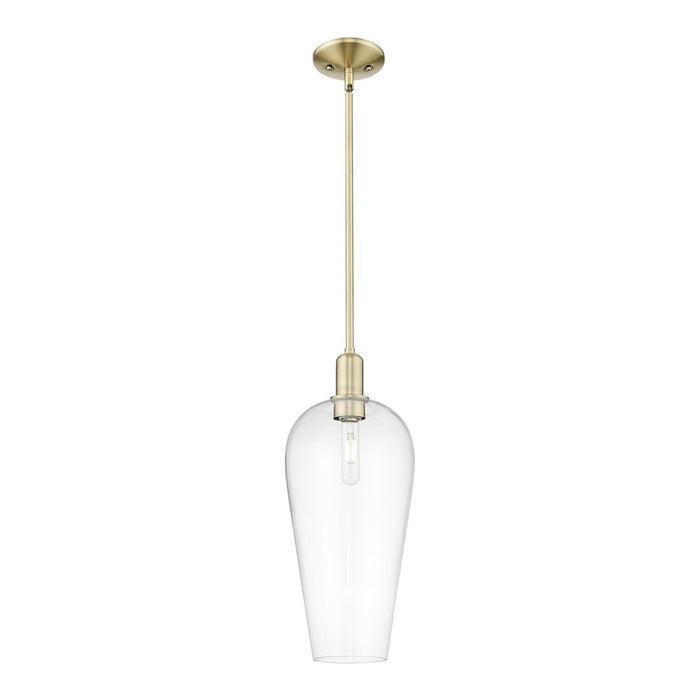 Innovations Chelsea 1Lt 8" Stem Mini Pendant, AB/Clear - 716-1S-AB-G456-8CL