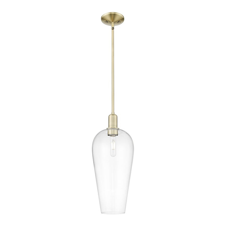 Innovations Chelsea 1Lt 8" Stem Mini Pendant, AB/Clear - 716-1S-AB-G456-8CL