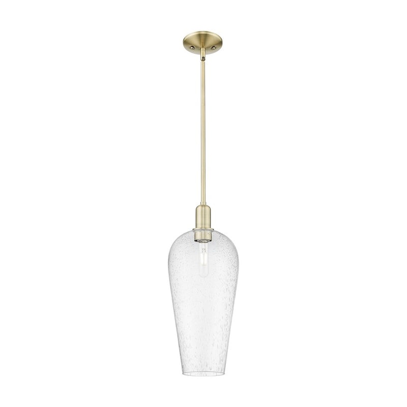 Innovations Chelsea 1Lt 8" Stem Mini Pendant, AB/Seed - 716-1S-AB-G456-8SDY
