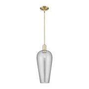 Innovations Chelsea 1Lt 8" Stem Mini Pendant, AB/Smoke - 716-1S-AB-G456-8SM