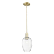 Innovations Preston 1Lt 6" Flute Stem Mini Pendant, AB/CL - 716-1S-AB-G457-6CL