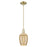 Innovations Preston 1Lt 6" Flute Stem Mini Pendant, AB/MC - 716-1S-AB-G457-6ME