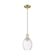 Innovations Preston 1Lt 6" Bell Stem Mini Pendant, AB/Clear - 716-1S-AB-G459-6CL