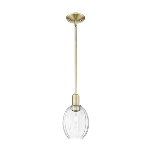 Innovations Preston 1Lt 6" Bell Stem Mini Pendant, AB/Clear - 716-1S-AB-G459-6CL