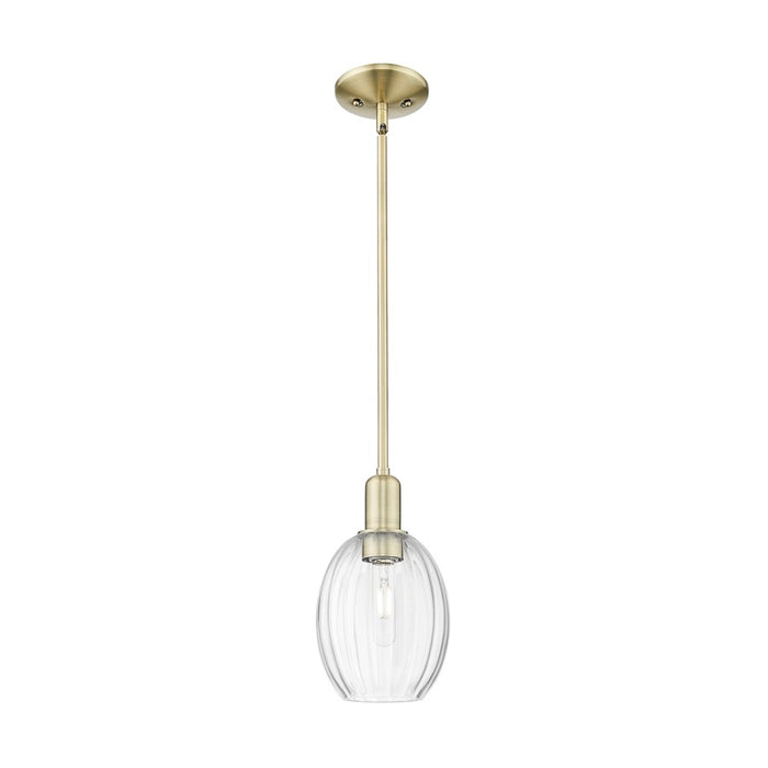 Innovations Preston 1Lt 6" Bell Stem Mini Pendant, AB/Clear - 716-1S-AB-G459-6CL
