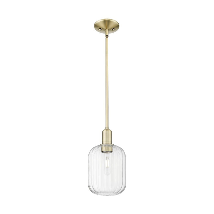 Innovations Preston 1Lt 7" Jar Stem Mini Pendant, AB/Clear - 716-1S-AB-G460-7CL