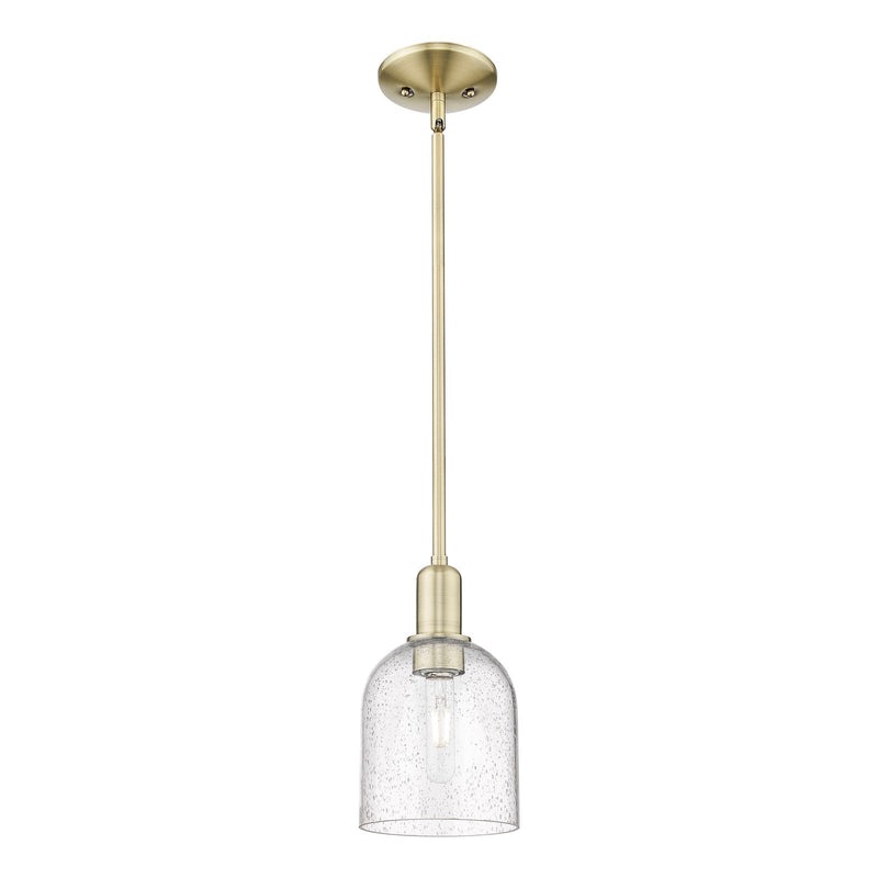 Innovations Bella 6in 1-Light Mini Pendant | Industrial Antique Brass and Seedy Glass | Kitchen Island & Dining Room | 5.5 x | Model 716-1S-AB-G558-6SDY