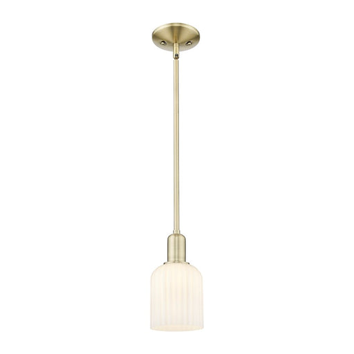 Innovations Bridal Veil 1Lt 5" Stem Mini Pendant, AB/GW - 716-1S-AB-G559-5GWH