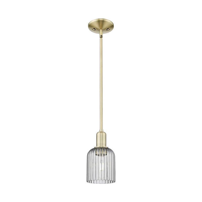 Innovations Bridal Veil 1Lt 5" Stem Mini Pendant, AB/Smoke - 716-1S-AB-G559-5SM