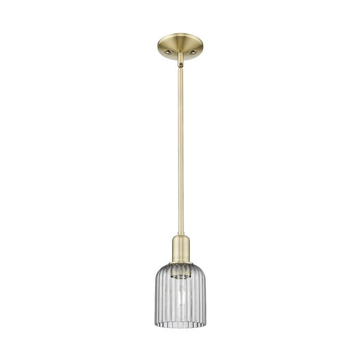 Innovations Bridal Veil 1Lt 5" Stem Mini Pendant, AB/Smoke - 716-1S-AB-G559-5SM