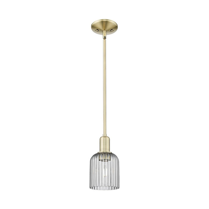 Innovations Bridal Veil 1Lt 5" Stem Mini Pendant, AB/Smoke - 716-1S-AB-G559-5SM