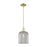 Innovations Bridal Veil 1Lt 8" Stem Mini Pendant, AB/Smoke - 716-1S-AB-G559-8SM