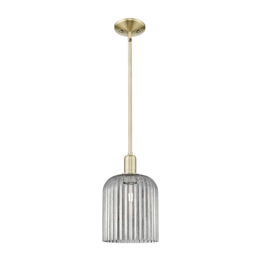 Innovations Bridal Veil 1Lt 8" Stem Mini Pendant, AB/Smoke - 716-1S-AB-G559-8SM