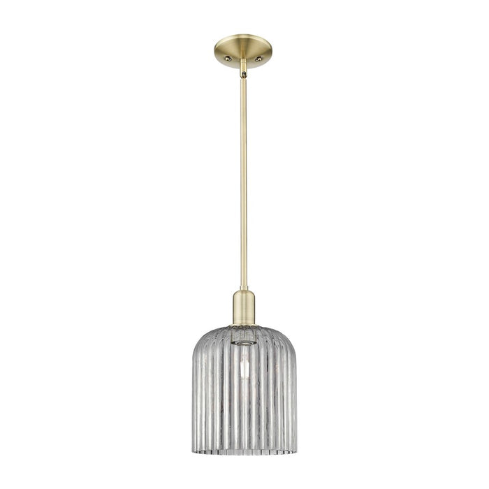 Innovations Bridal Veil 1Lt 8" Stem Mini Pendant, AB/Smoke - 716-1S-AB-G559-8SM