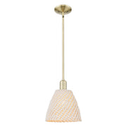 Innovations NB Dome 1Lt 9" Stem Mini Pendant, AB/NF - 716-1S-AB-NBD-9-NAT