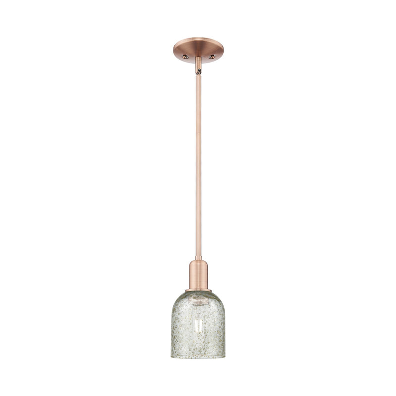 Innovations Caledonia 5in 1-Light Mini Pendant | Industrial Antique Copper Steel and Mica Glass | Kitchen Island & Dining Room | 5 | Model 716-1S-AC-G259