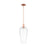 Innovations Chelsea 1Lt 8" Stem Mini Pendant, Copper/Clear - 716-1S-AC-G456-8CL
