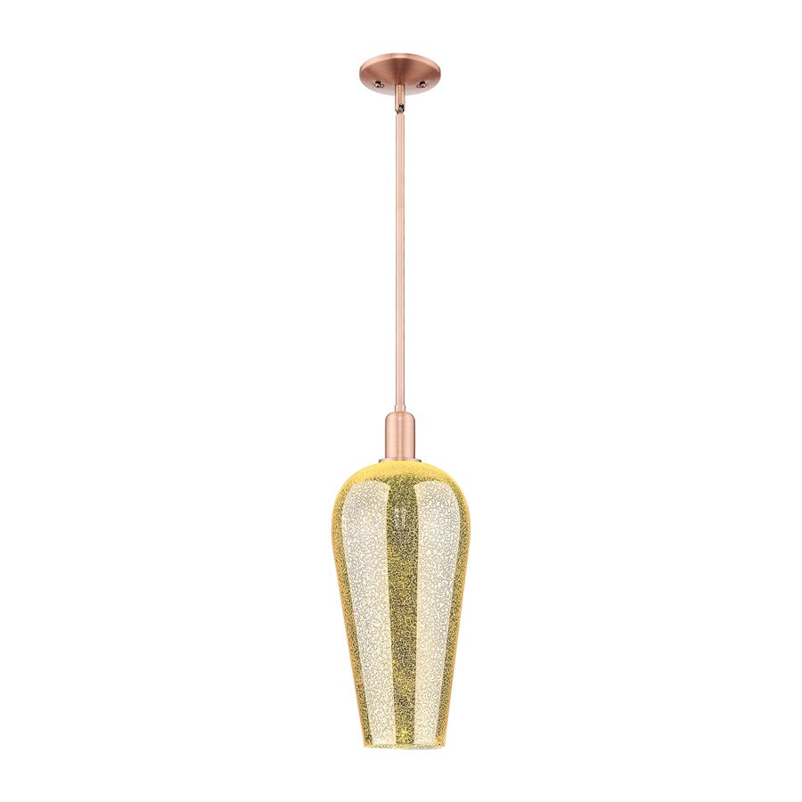 Innovations Chelsea 1Lt 8" Stem Mini Pendant, Copper/MC - 716-1S-AC-G456-8ME