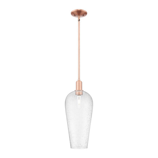 Innovations Chelsea 1Lt 8" Stem Mini Pendant, Copper/Seedy - 716-1S-AC-G456-8SDY