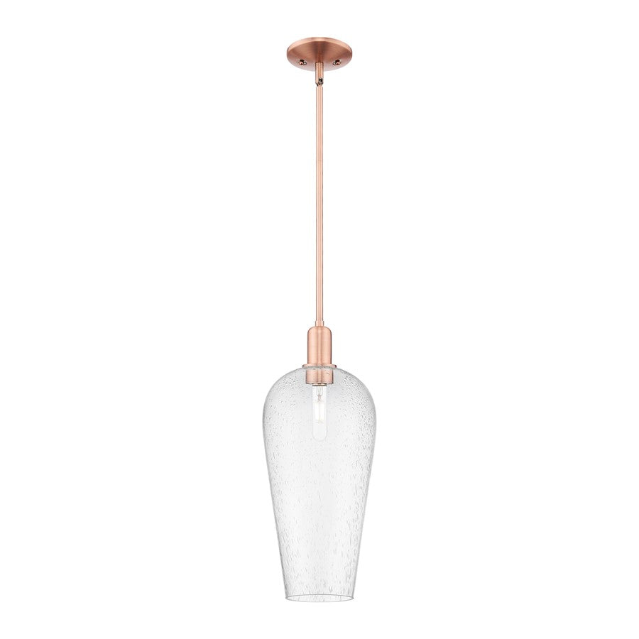 Innovations Chelsea 1Lt 8" Stem Mini Pendant, Copper/Seedy - 716-1S-AC-G456-8SDY