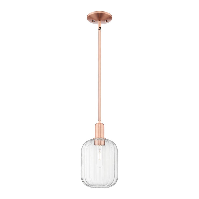 Innovations Preston 1Lt 7" Jar Stem Mini Pendant, CP/Clear - 716-1S-AC-G460-7CL