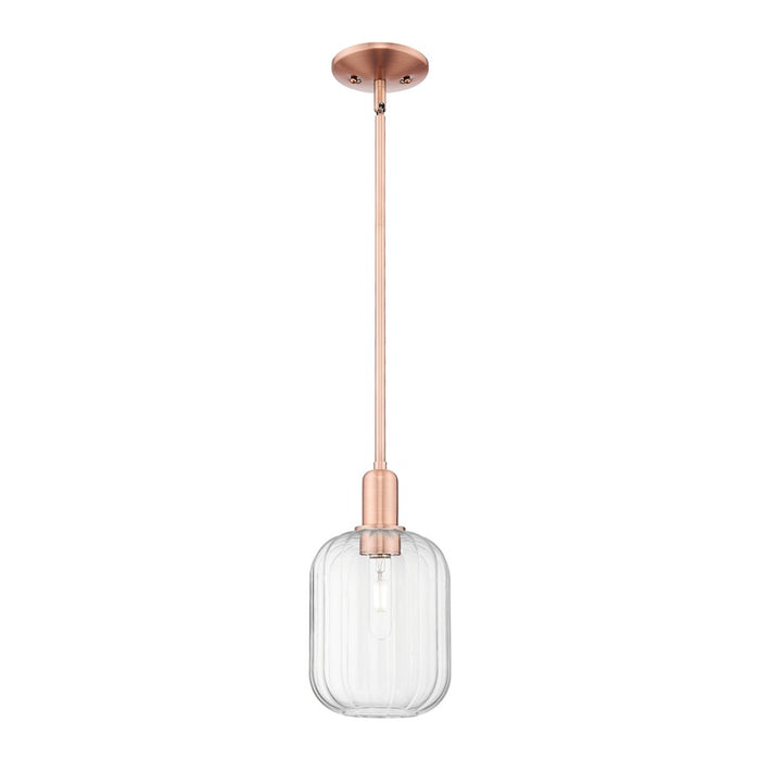Innovations Preston 1Lt 7" Jar Stem Mini Pendant, CP/Clear - 716-1S-AC-G460-7CL