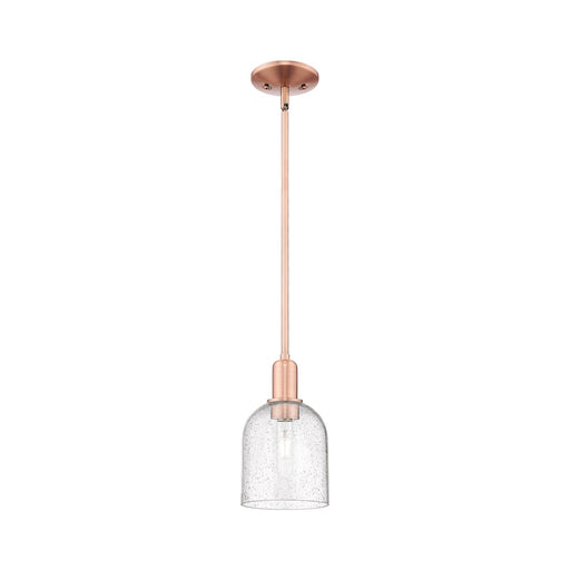 Innovations Bella 6in 1-Light Mini Pendant | Industrial Antique Copper Steel and Seedy Glass | Kitchen Island | 5.5 x 5.5 x | Model 716-1S-AC-G558-6SDY