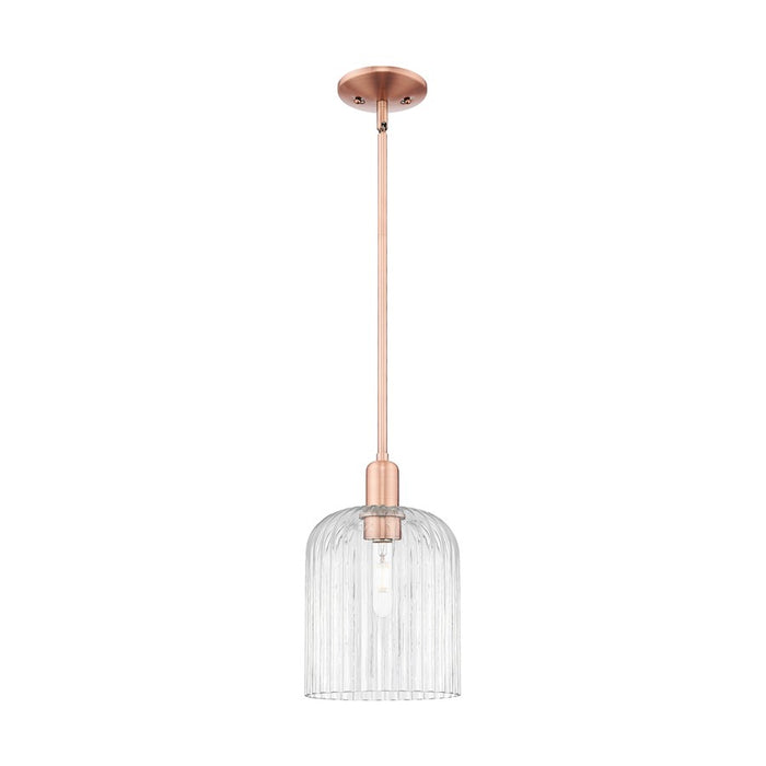 Innovations Bridal Veil 1Lt 8" Stem Mini Pendant, CP/Clear - 716-1S-AC-G559-8CL