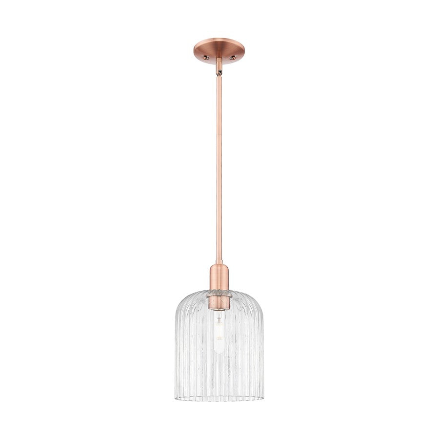 Innovations Bridal Veil 1Lt 8" Stem Mini Pendant, CP/Clear - 716-1S-AC-G559-8CL