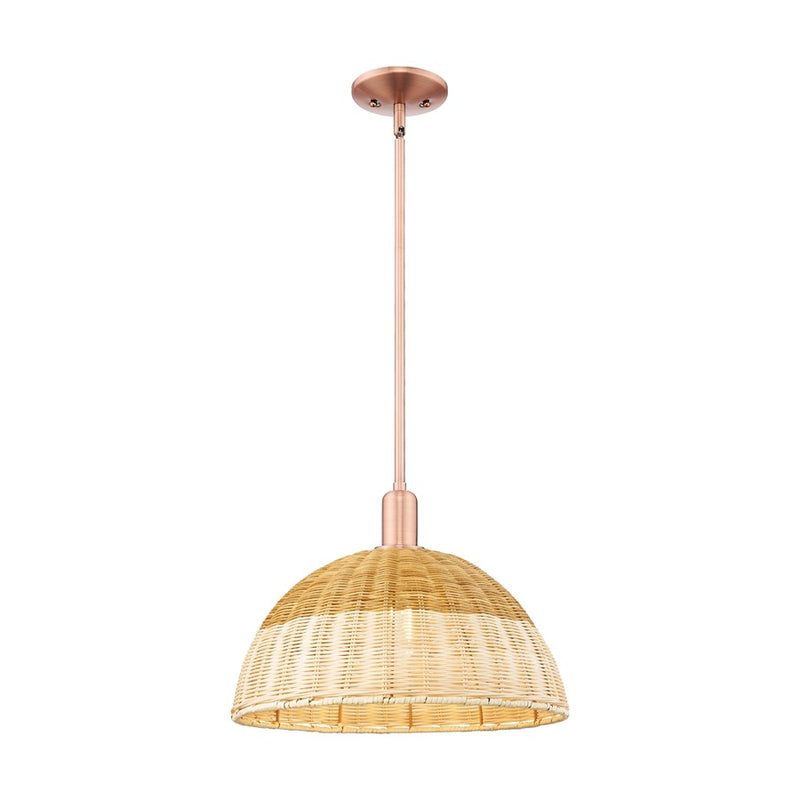 Innovations NB Dome 1Lt Stem Mini Pendant/16" CP/NF - 716-1S-AC-NBD2-16-NAT