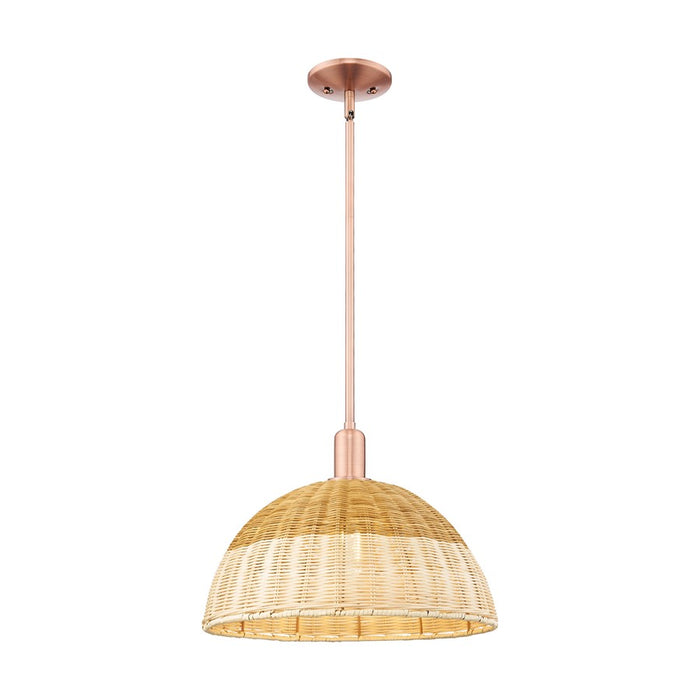 Innovations NB Dome 1Lt Stem Mini Pendant/16" CP/NF - 716-1S-AC-NBD2-16-NAT