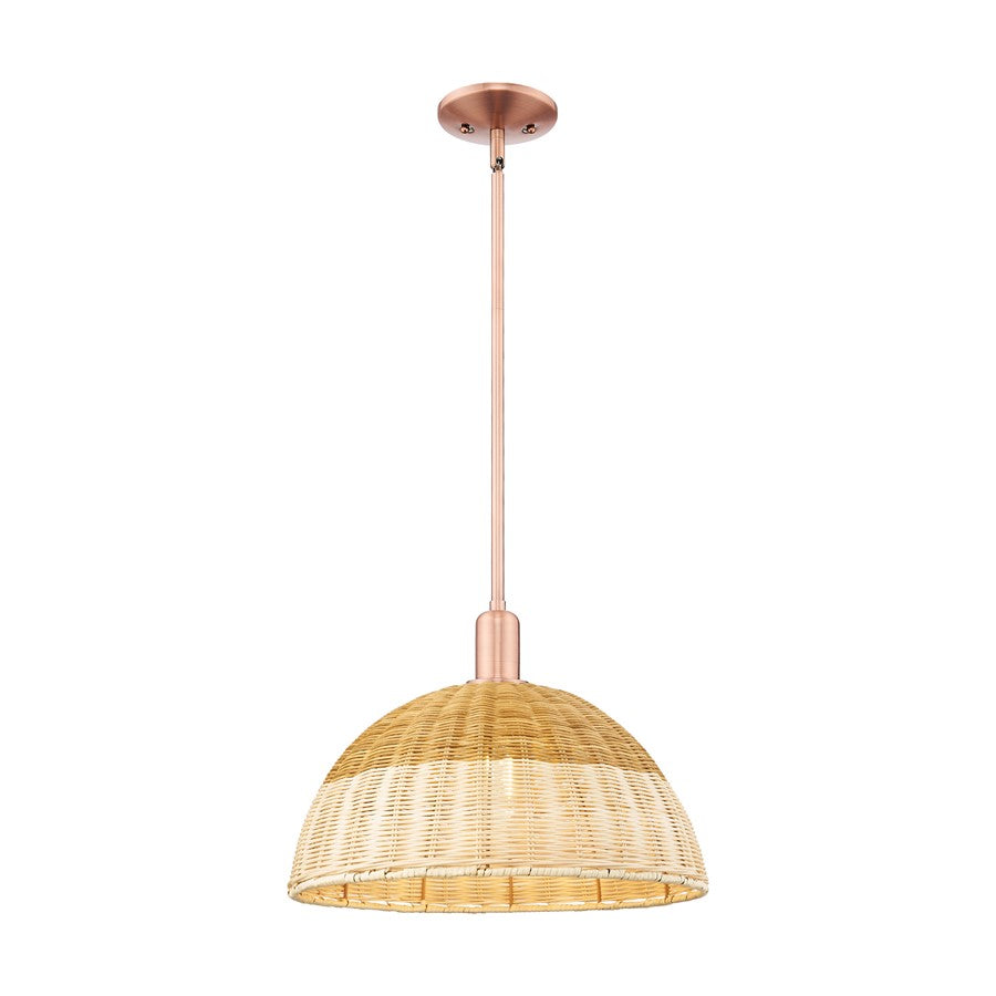 Innovations NB Dome 1Lt Stem Mini Pendant/16" CP/NF - 716-1S-AC-NBD2-16-NAT