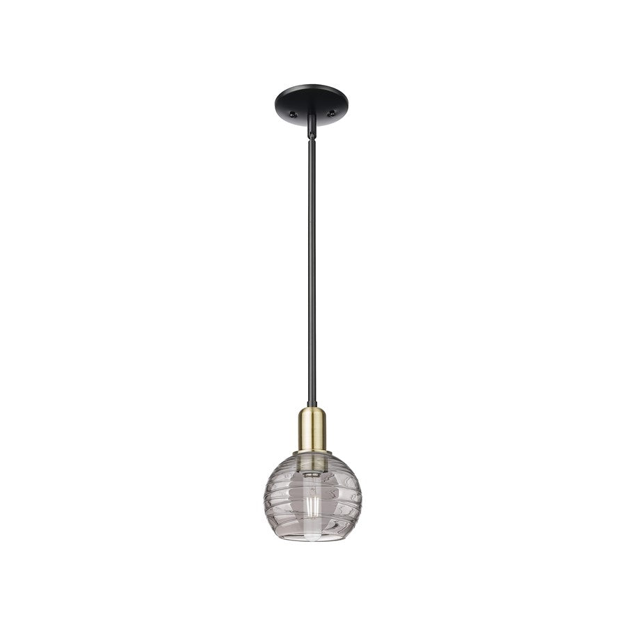 Innovations ADS 1Lt 6" Stem Mini Pendant, BKBS/SM - 716-1S-BAB-G1213-6SM