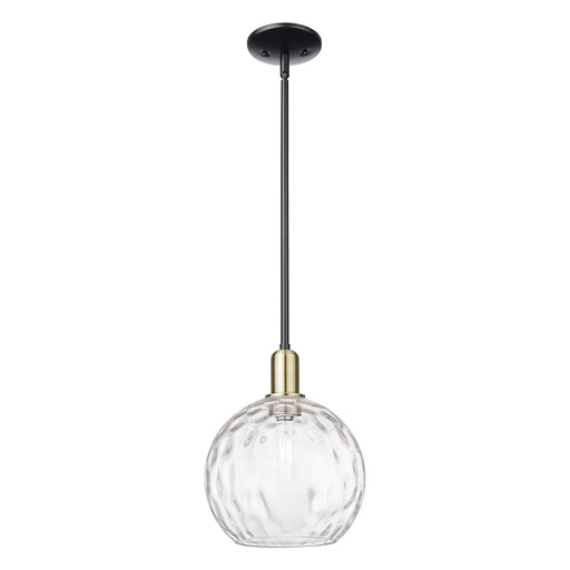 Innovations Athens 10in 1-Light Mini Pendant | Industrial Black Antique Brass and Clear Water Glass | Kitchen Island & Dining | Model 716-1S-BAB-G1215-10
