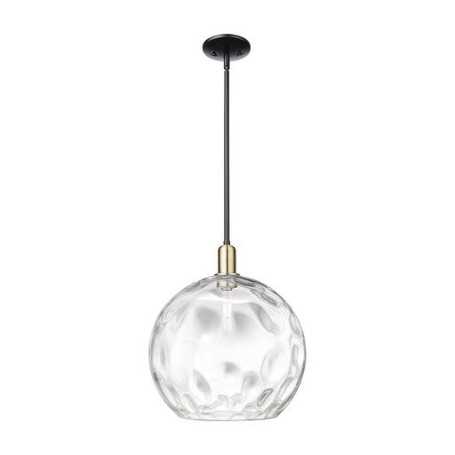 Innovations Athens 13in 1-Light Mini Pendant | Industrial Black Antique Brass and Clear Water Glass | Kitchen Island & Dining | Model 716-1S-BAB-G1215-14